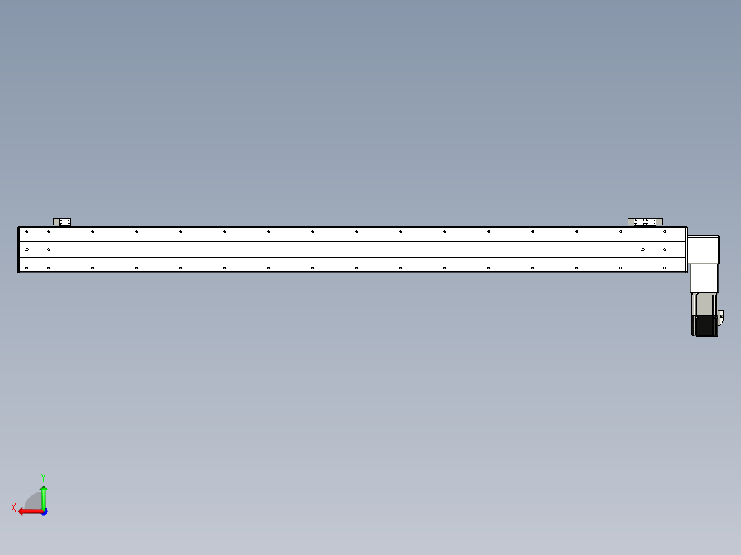 同步带滑台-半封闭B10-L90-S1300-L-P40-D3后视图