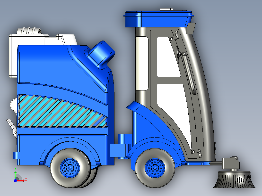 清扫车三维模型设计前视图