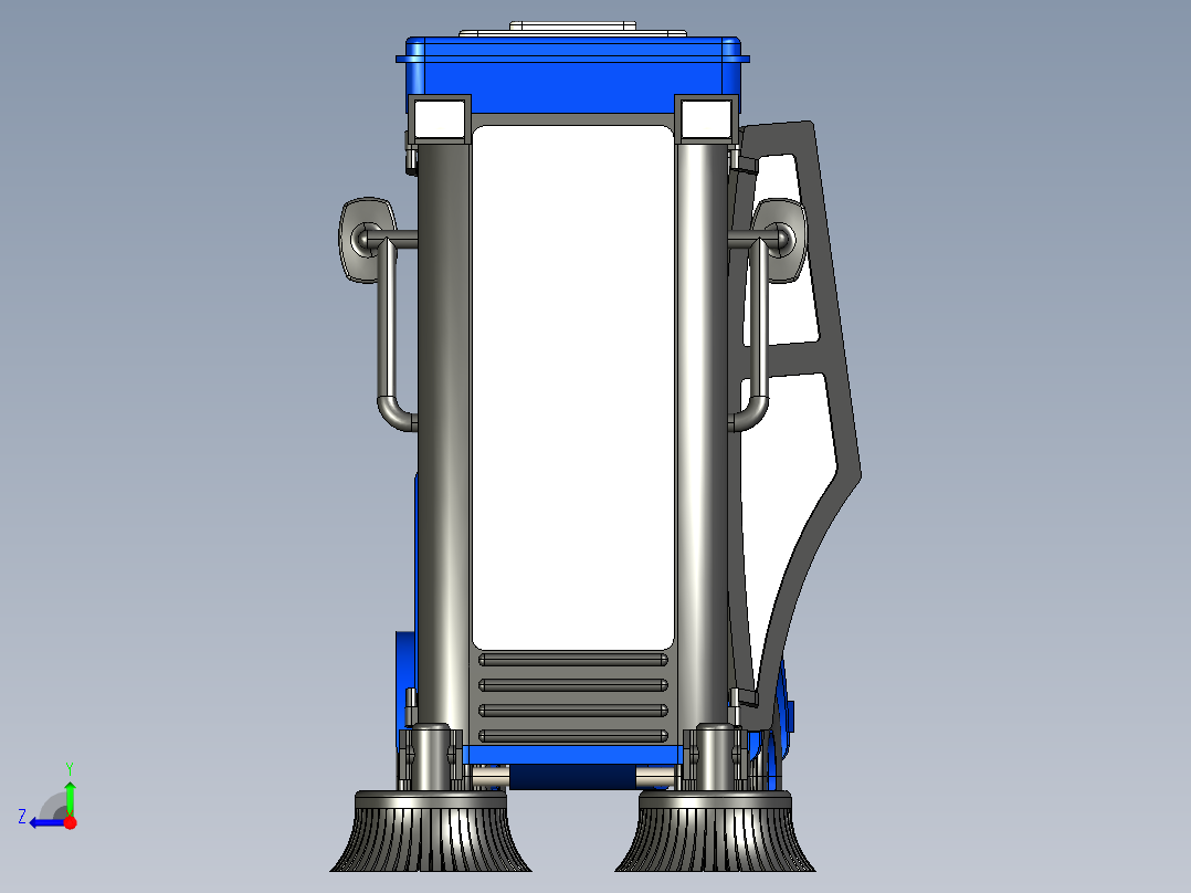 清扫车三维模型设计右视图