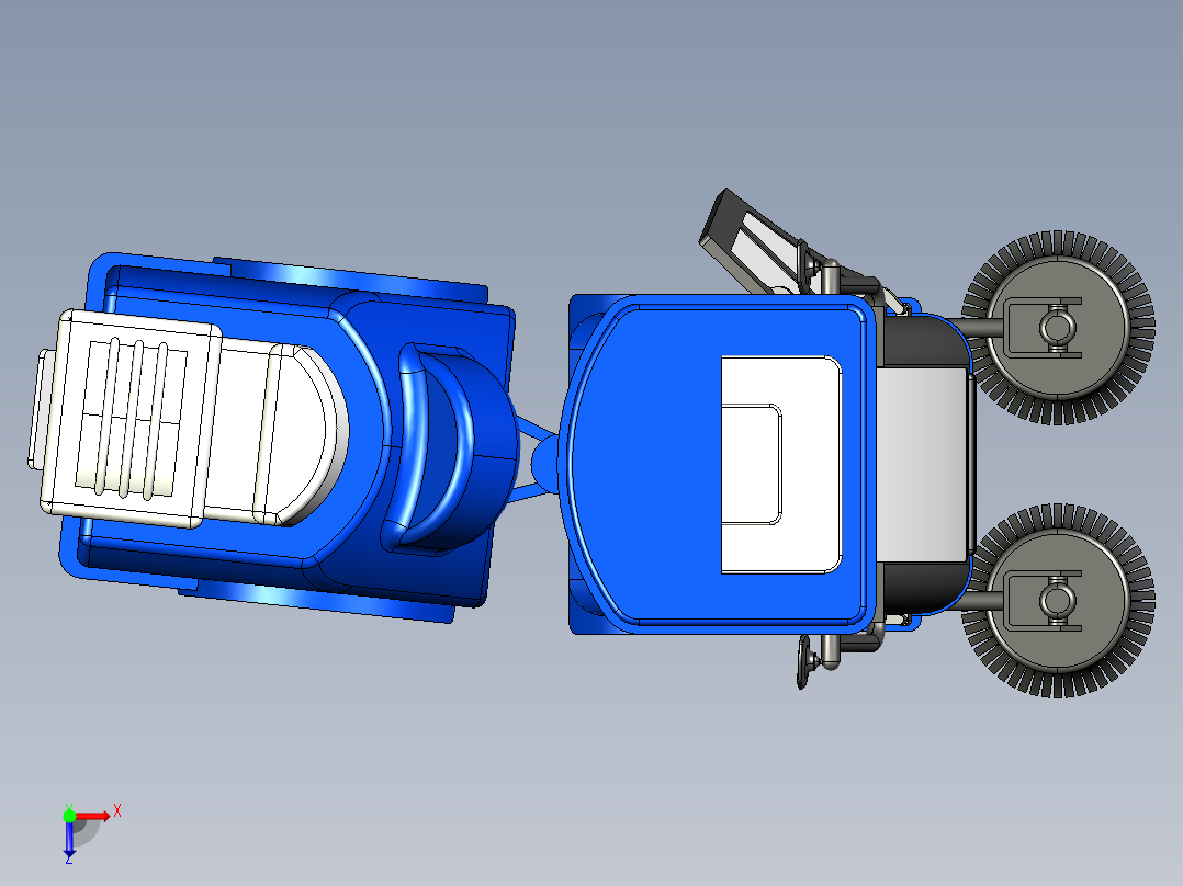 清扫车三维模型设计俯视图