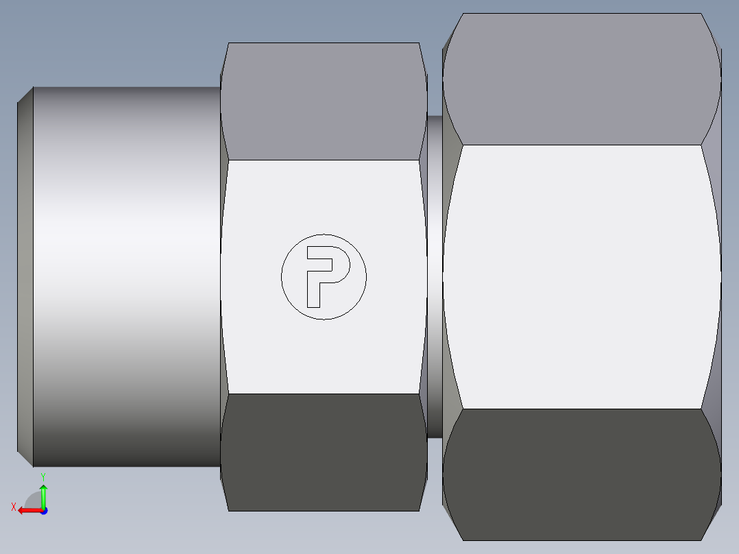 卡套式工业通用硬管接头EO_Distance_piece_adapter_DA20SOMDCF后视图