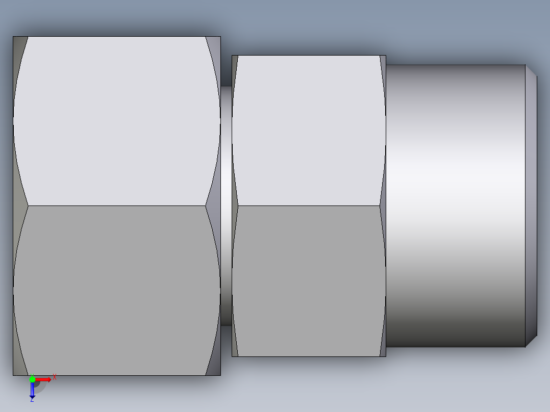 卡套式工业通用硬管接头EO_Distance_piece_adapter_DA20SOMDCF俯视图