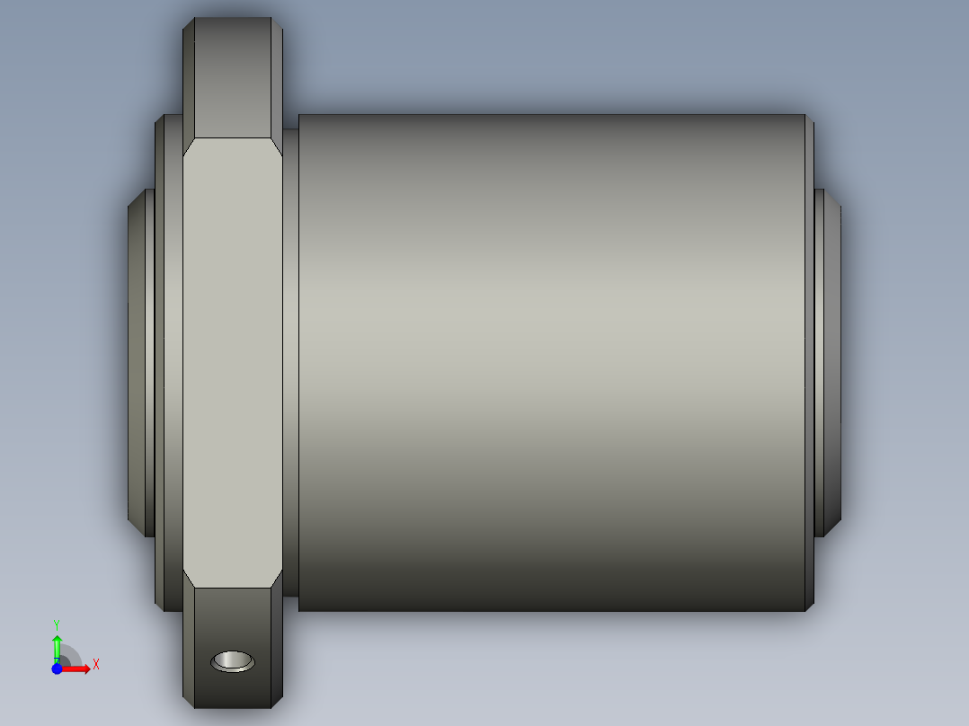 THKDIN标准滚珠丝杠3D模型IGS格式前视图