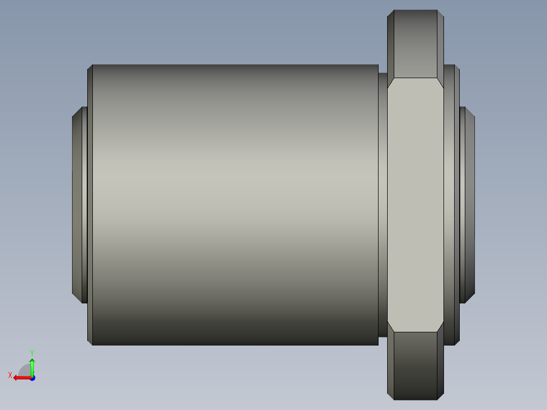 THKDIN标准滚珠丝杠3D模型IGS格式后视图