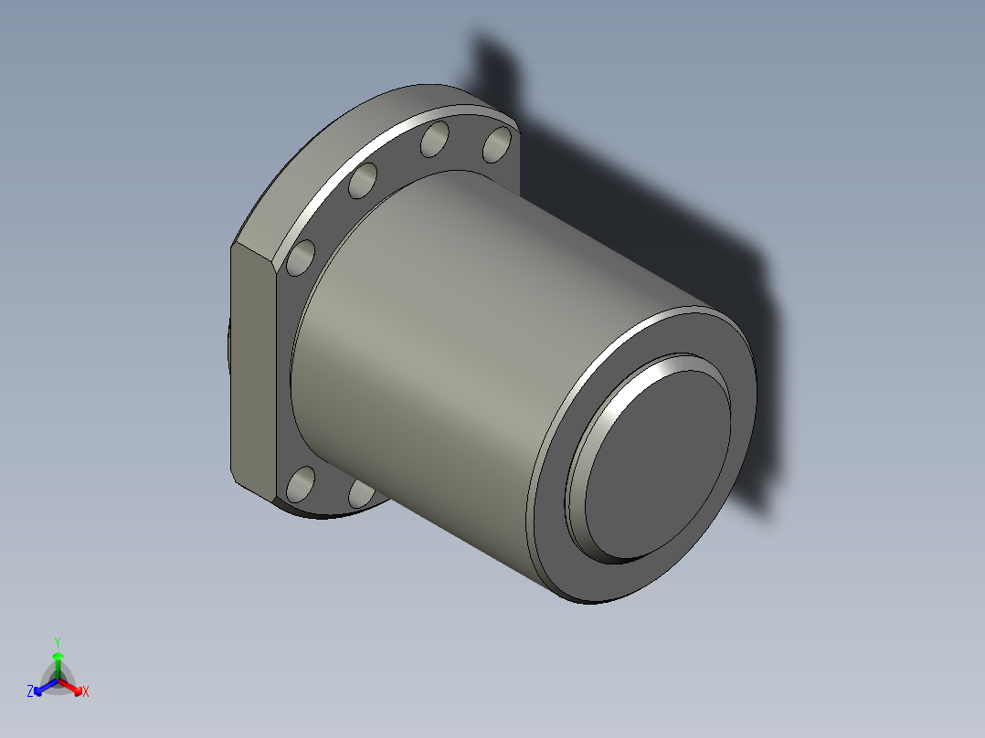 THKDIN标准滚珠丝杠3D模型IGS格式正等轴测图