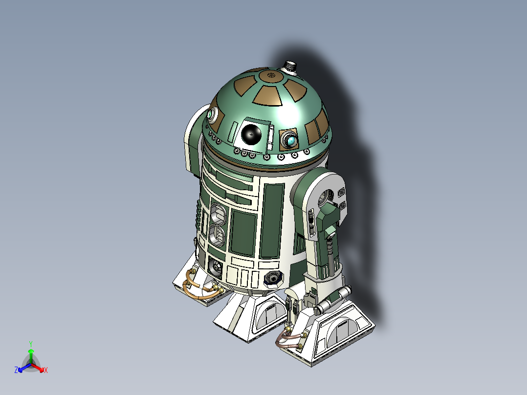 机器人包含R9V1 Droid配置器正等轴测图