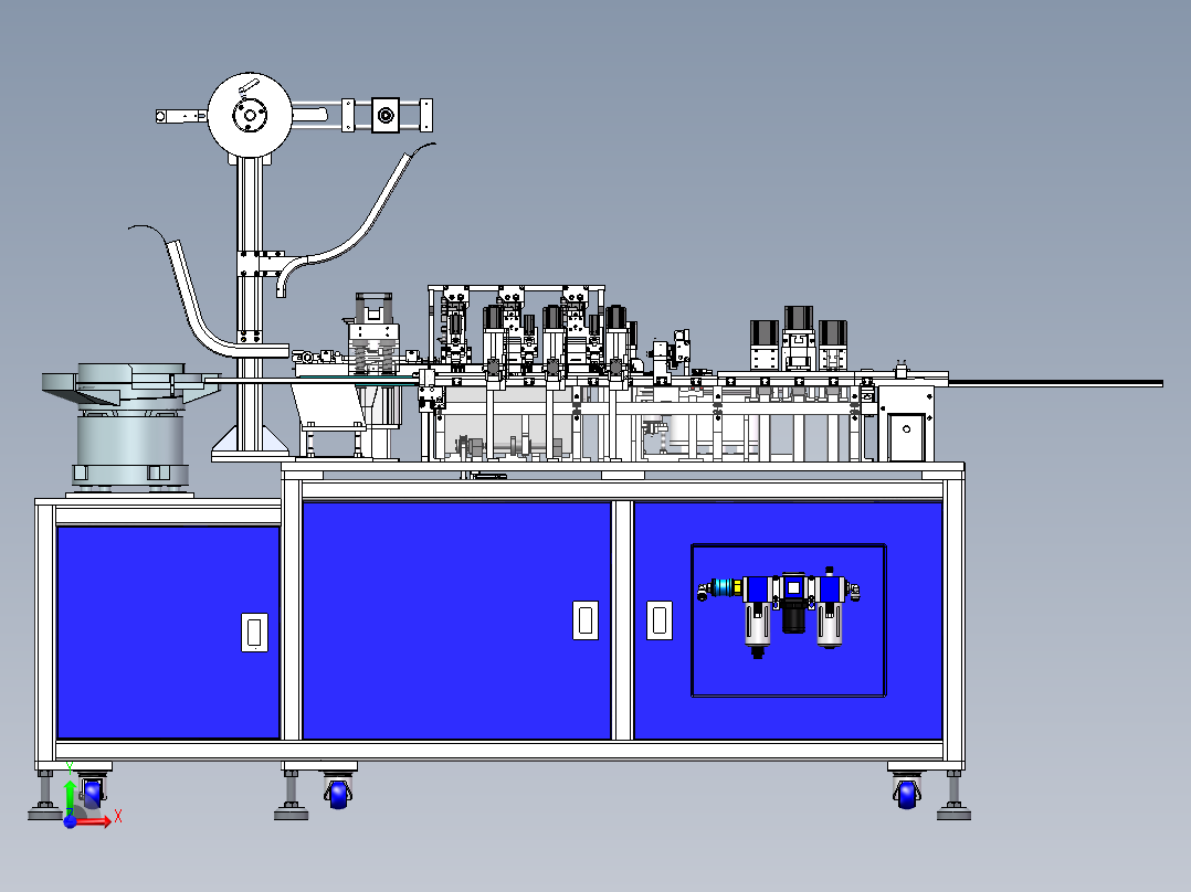 集冲模、装配和检测于一体的装配机sw19可编辑前视图