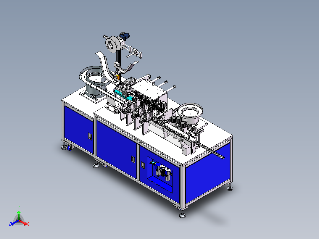 集冲模、装配和检测于一体的装配机sw19可编辑正等轴测图