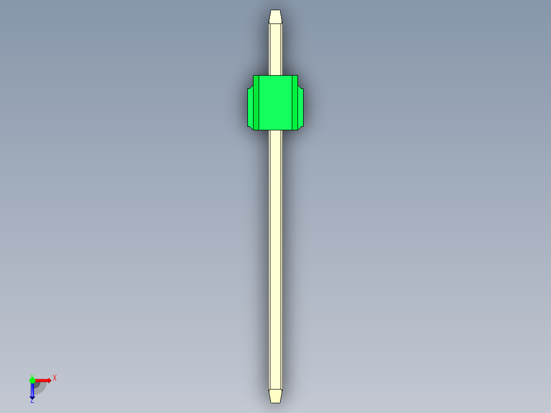 彩色公头100mil（2.54mm）系列-DS1021_green_2x01p_100mil_Type5_rev1.0俯视图