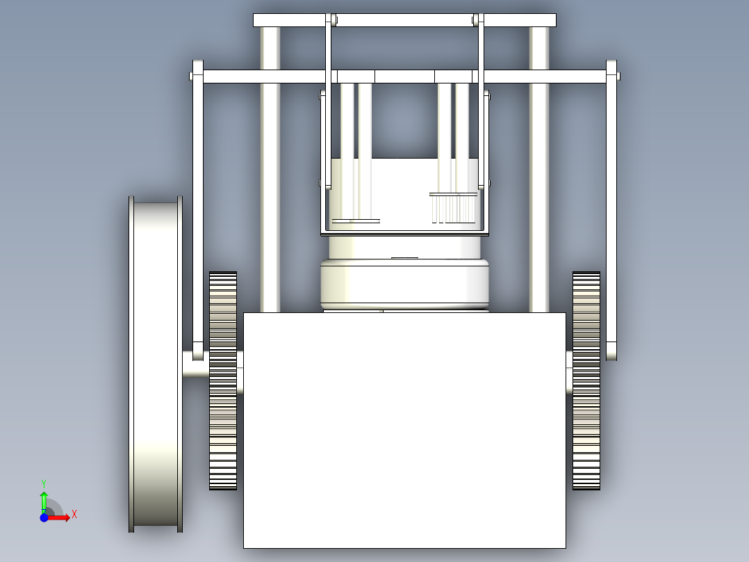 蜂窝煤成型机三维前视图