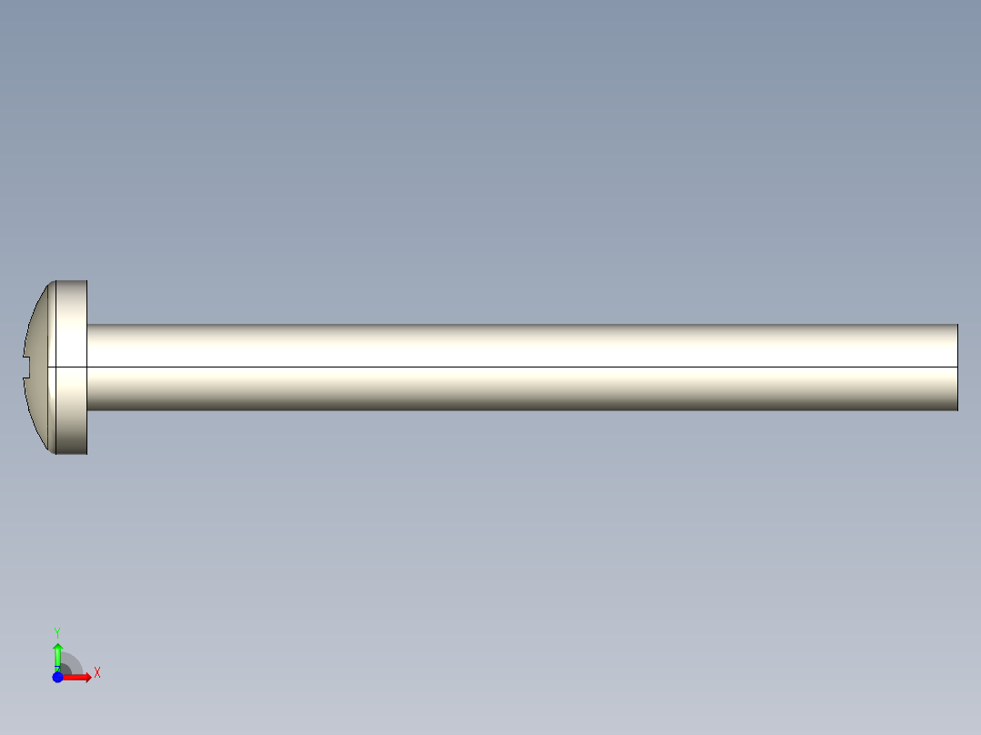 螺丝 M3.5 十字盘头-M3.5 x 35 Screw head.STEP前视图