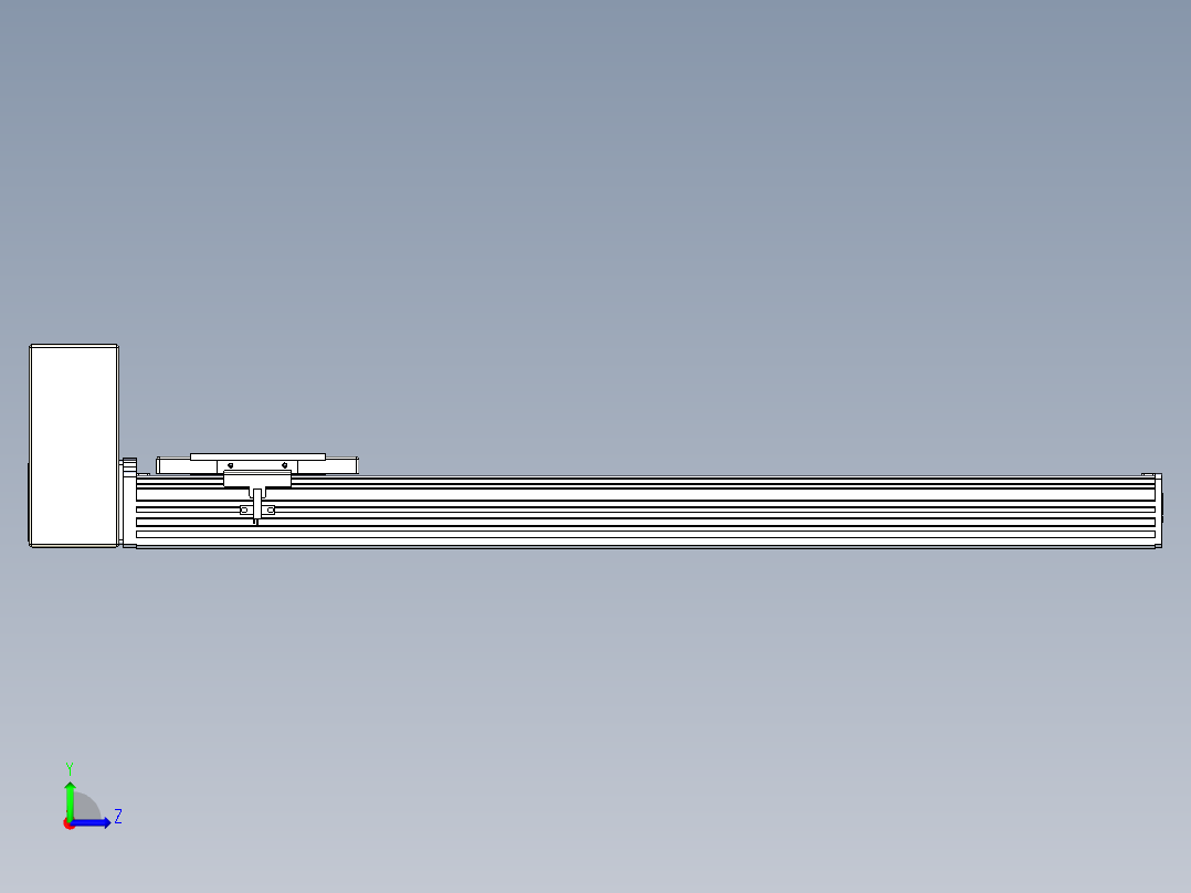 同步带全封闭直线模组TPA-HCB-110D-90-L550-RU-C-P40-N3左视图