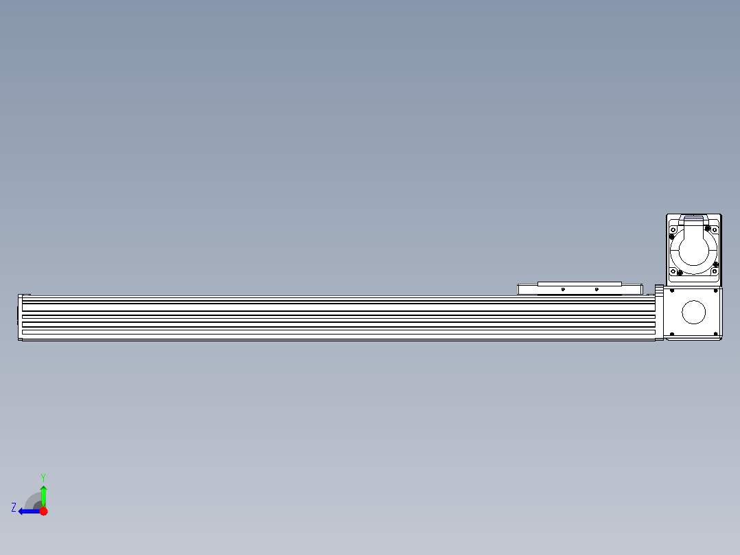 同步带全封闭直线模组TPA-HCB-110D-90-L550-RU-C-P40-N3右视图