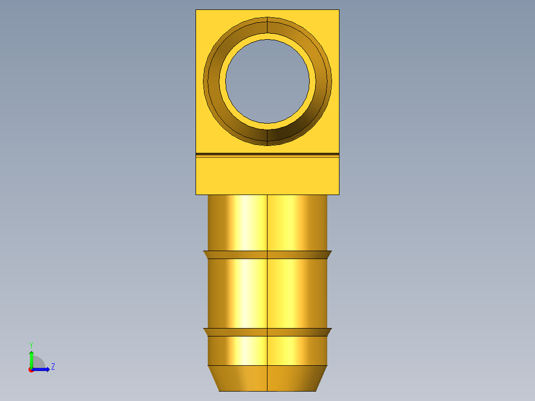 工业通用螺蚊管倒齿式工业硬管接头Union Tee 224-6左视图