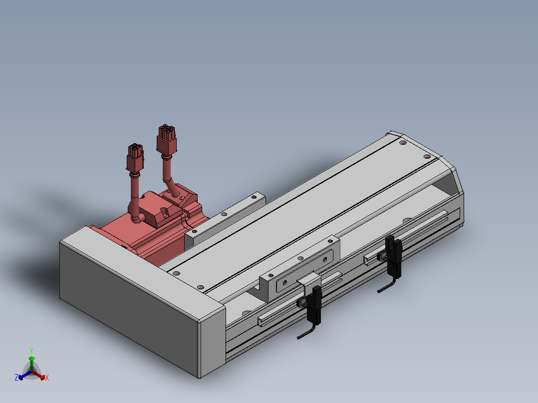 精密模组MY100-T10-100L-BR-P20B-C4-C正等轴测图