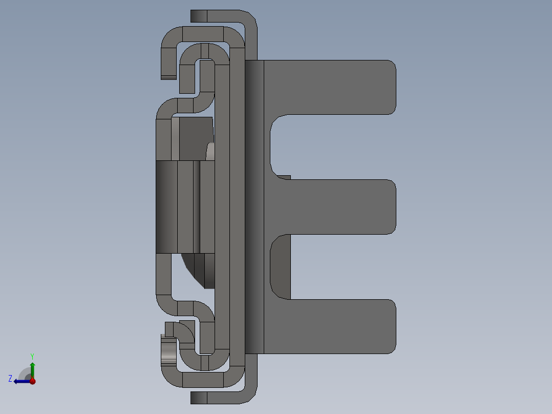 370毫米导轨右视图