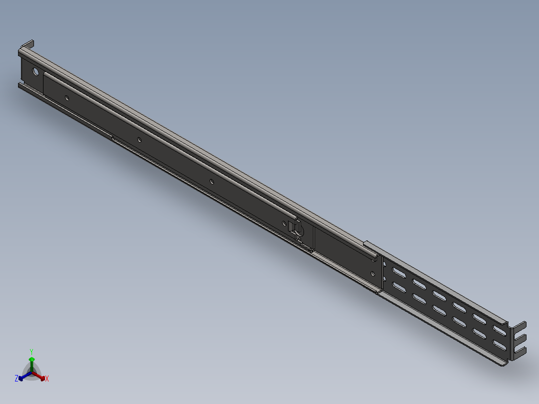 370毫米导轨正等轴测图