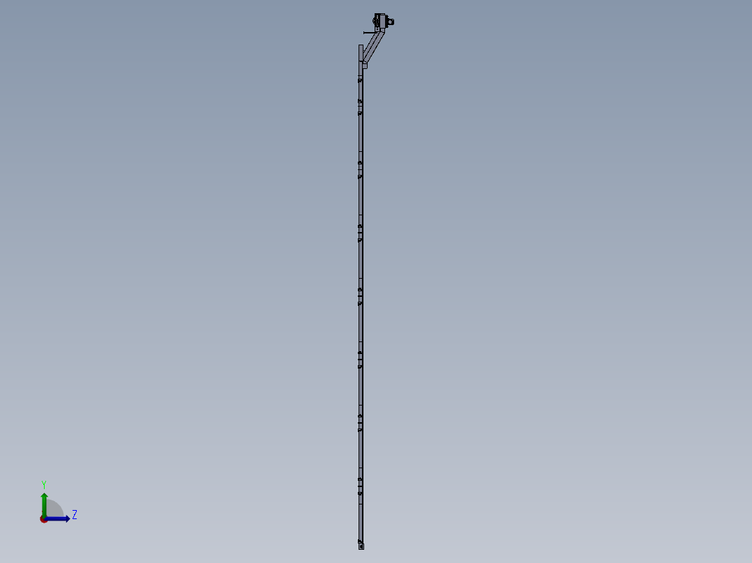 金属型铰链式带式输送机左视图