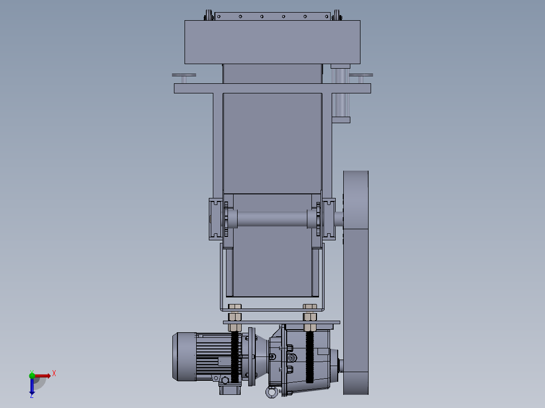 金属型铰链式带式输送机俯视图