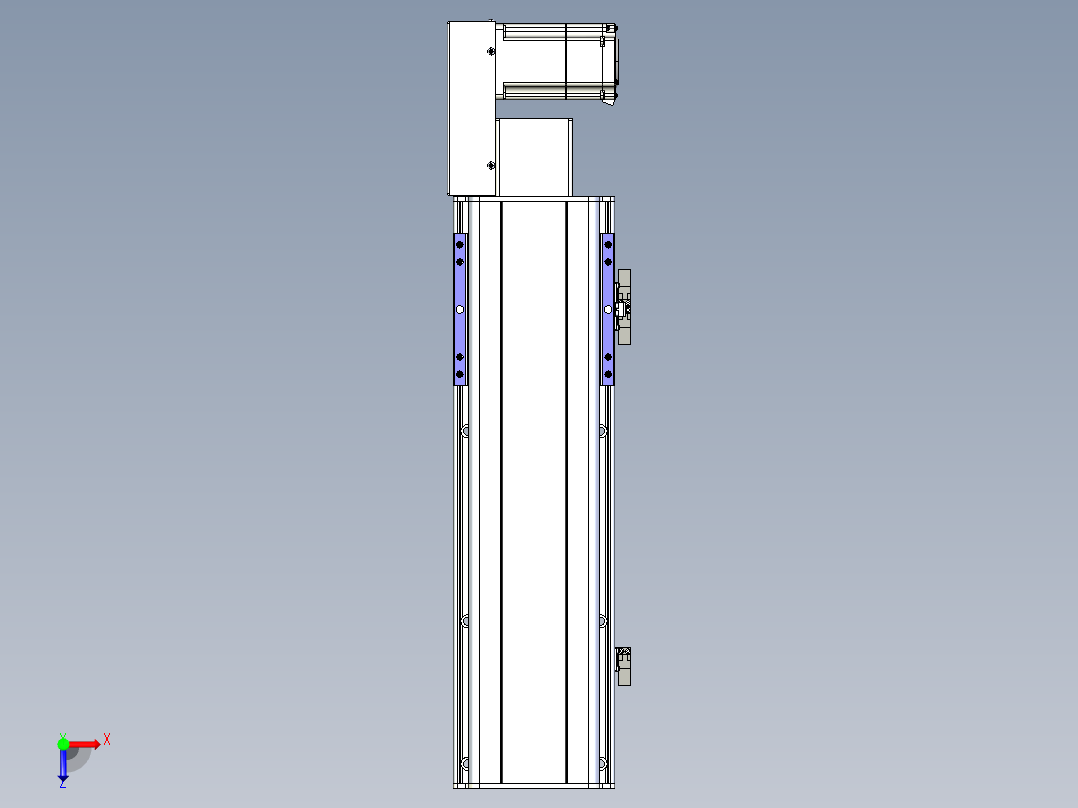 同步带滑台-半封闭B17H-L50-S350-L-P75-D3俯视图