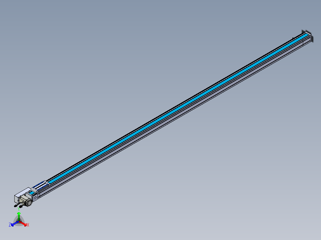 威洛博LB.GB同步带传动--欧规系列LB6A-L65-S2950-BR正等轴测图