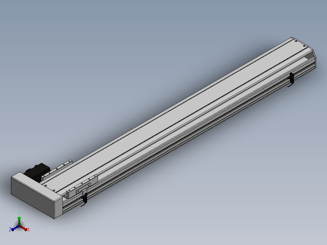 精密模组MY140-T10-1000L-BR-P40B-C4-C正等轴测图