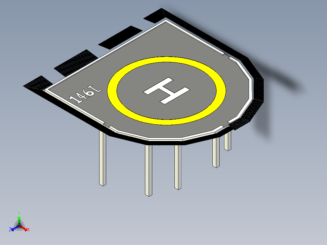 X-Bow X-Stern 修井补给船上的直升机甲板