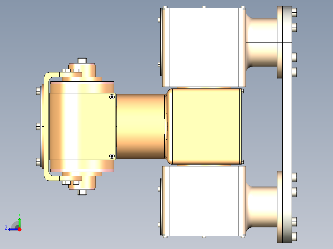 3dof-robot-orientation-mechanism-3 STP IGS右视图