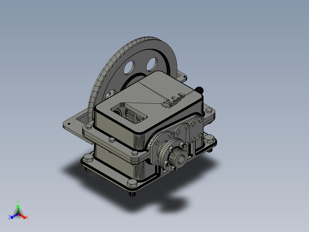 <span style='color: red'>2</span>级<span style='color: red'>2</span>档<span style='color: red'>变速箱</span>3D模型图纸 Solidworks设计