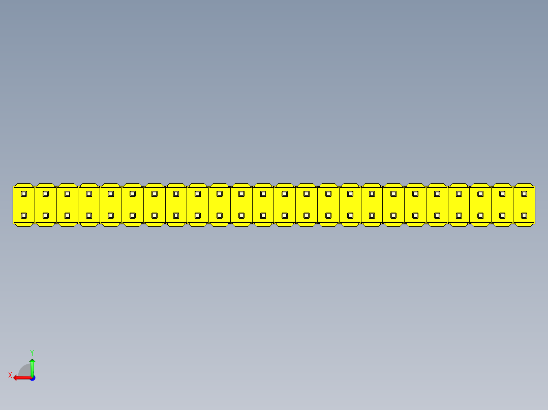 彩色公头100mil（2.54mm）系列-DS1021_yellow_2x24p_100mil_Type43_rev1.0后视图
