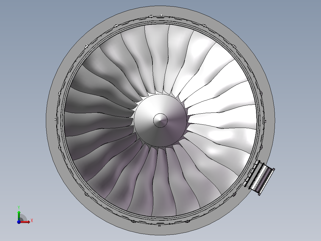 喷气引擎前视图