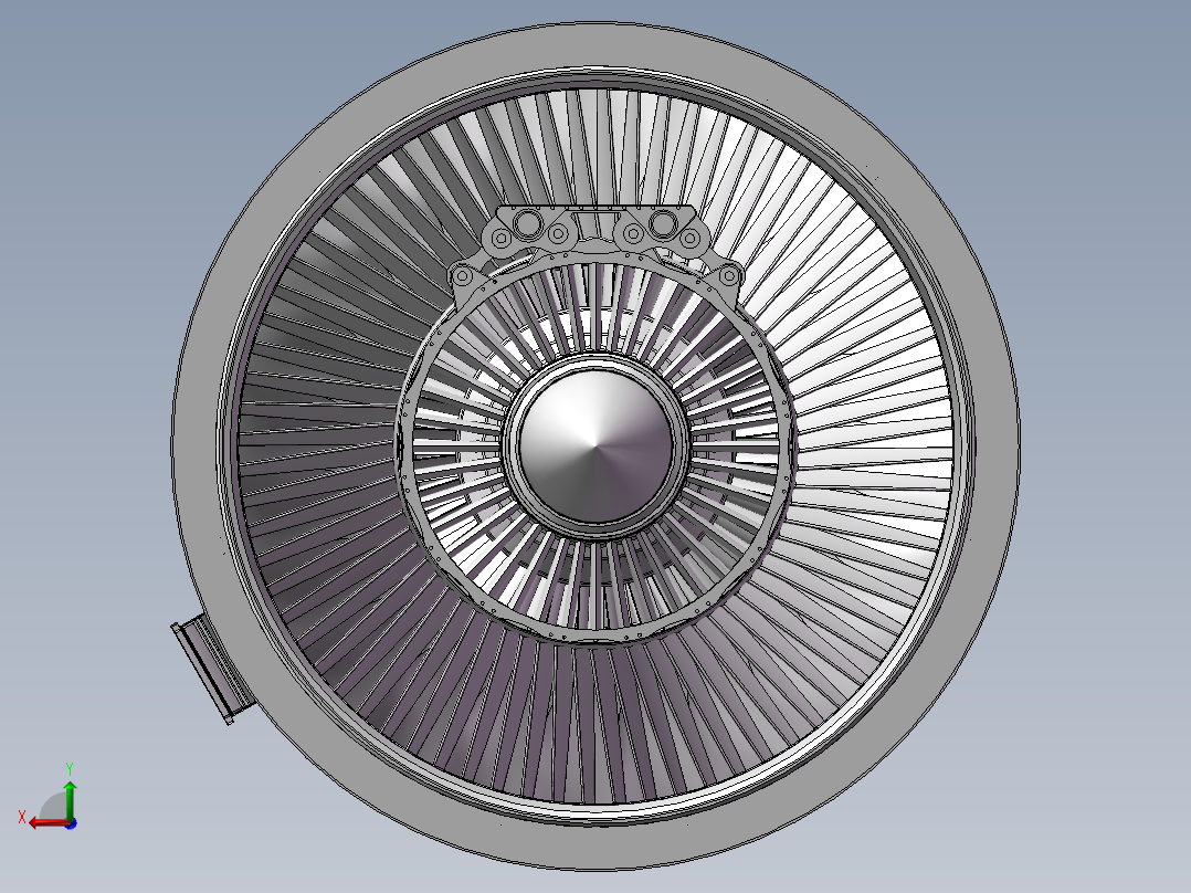 喷气引擎后视图