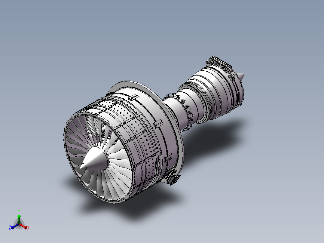 喷气引擎正等轴测图
