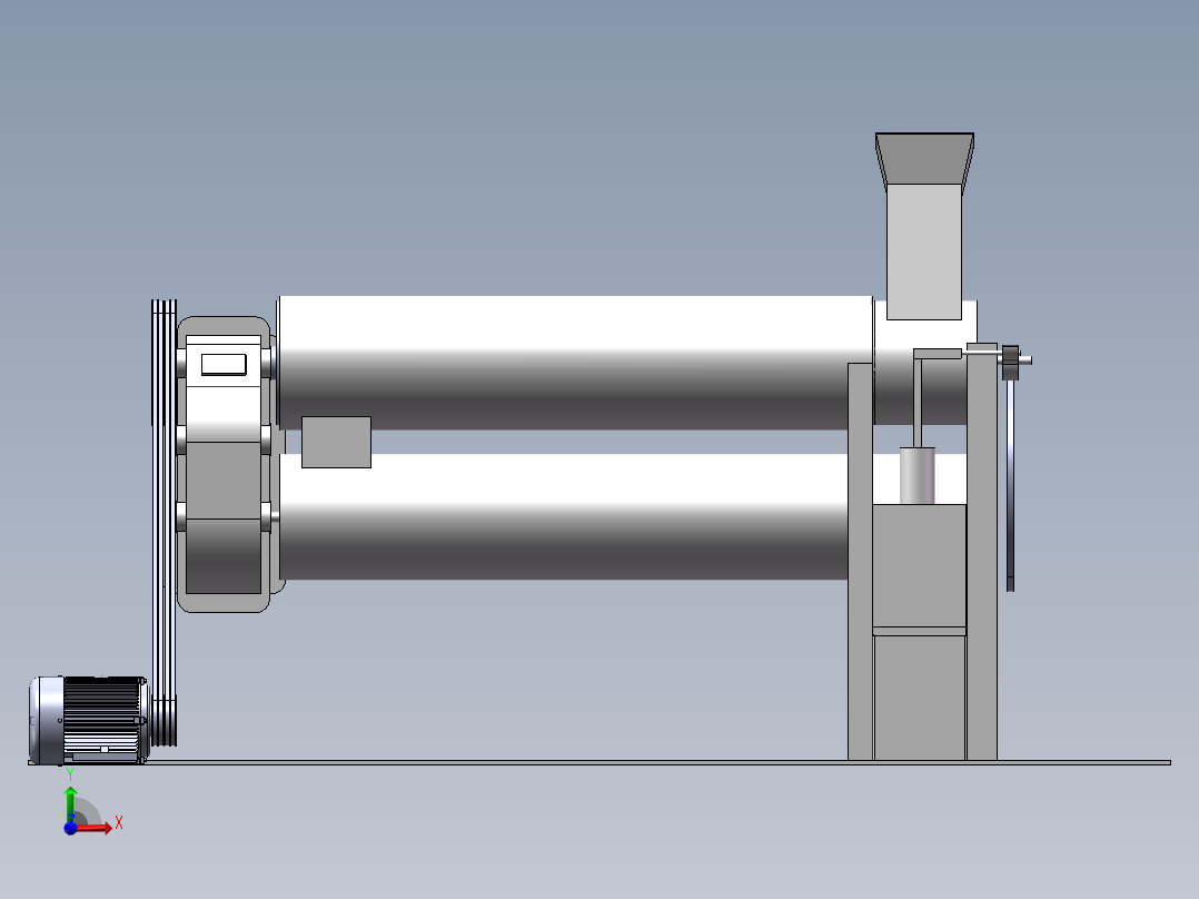 土豆去皮切片机前视图
