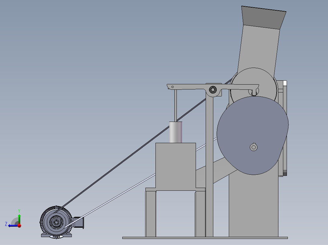 土豆去皮切片机右视图