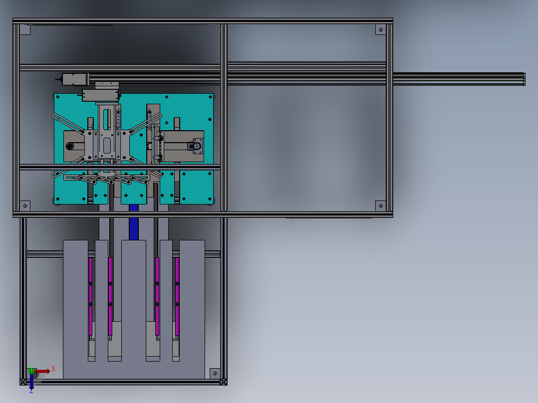 抽检搬运机俯视图