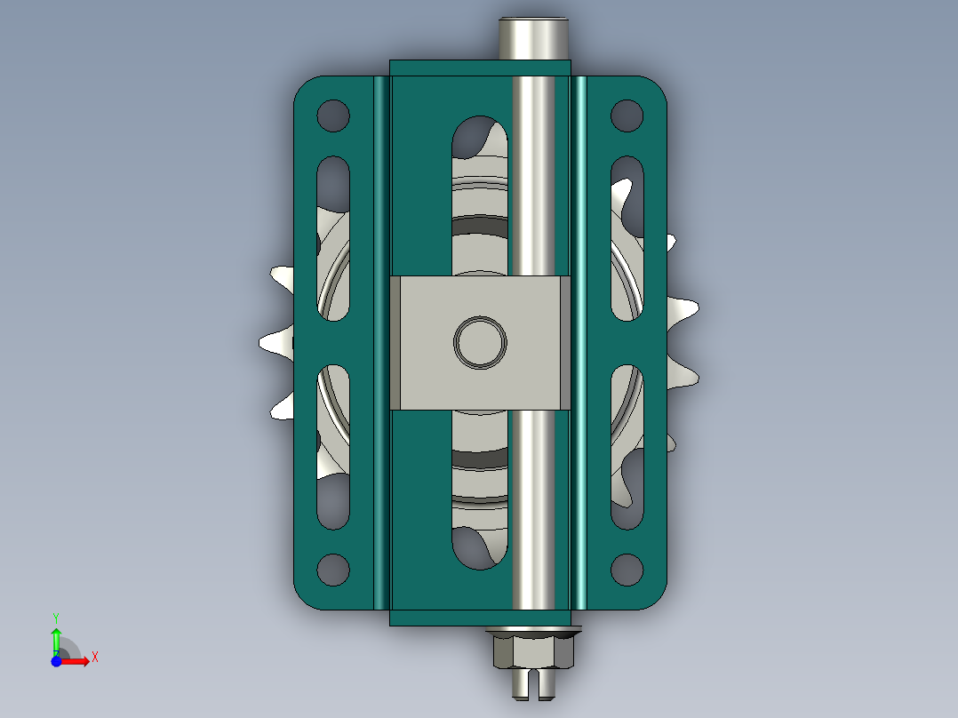 双滚子链条阻尼器08-A-1ISO606-94前视图
