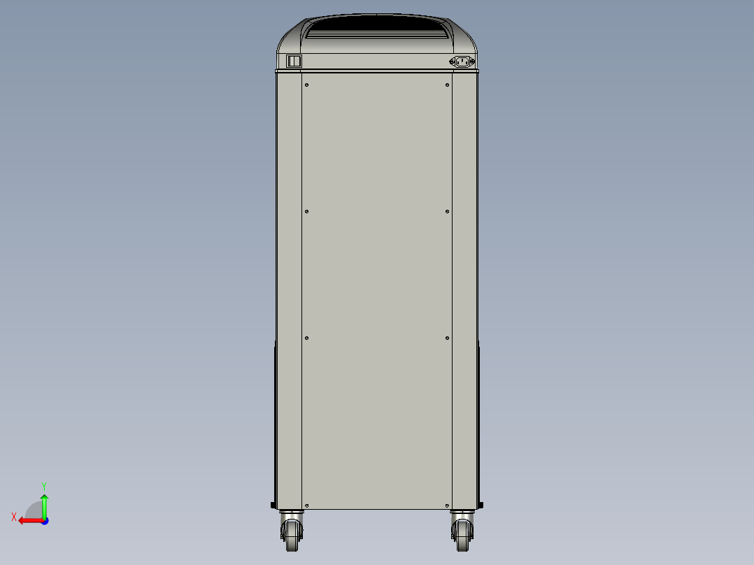 家用空气净化机后视图