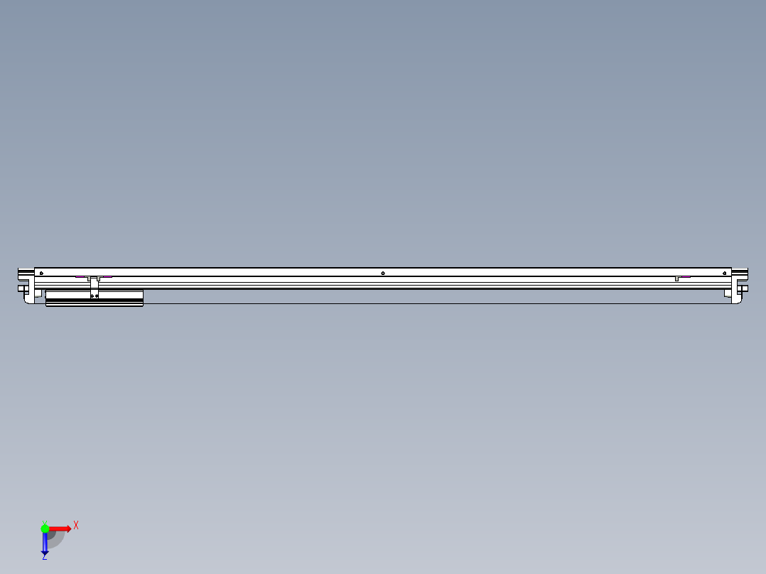 威洛博VL系列直线电机模组-VL14S3-S1250俯视图