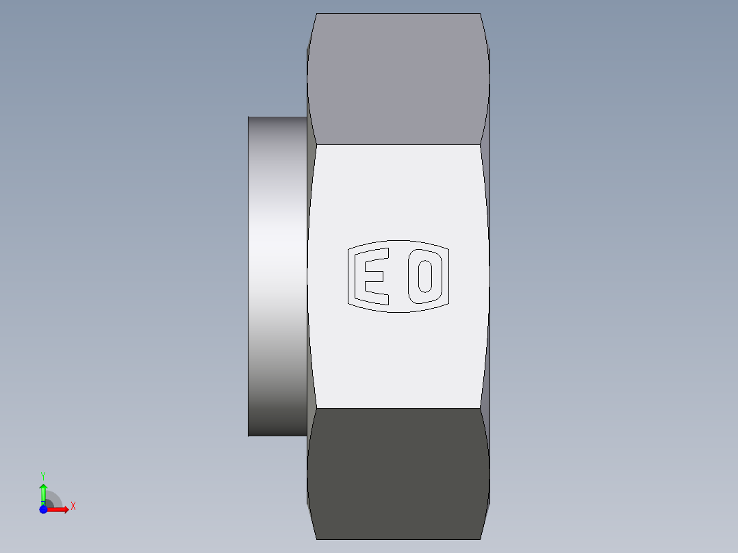 卡套式工业通用硬管接头EO_Blanking_plug_with_nut_for_cones_VKAM42LCF前视图