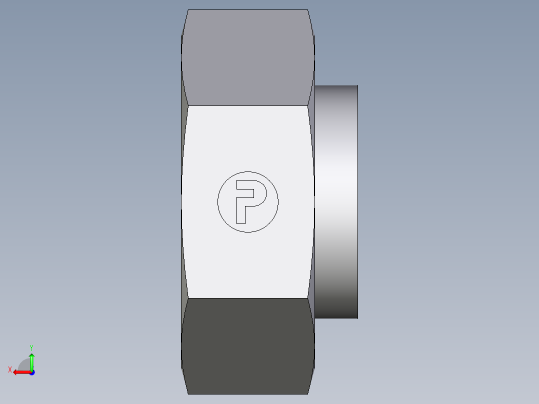 卡套式工业通用硬管接头EO_Blanking_plug_with_nut_for_cones_VKAM42LCF后视图
