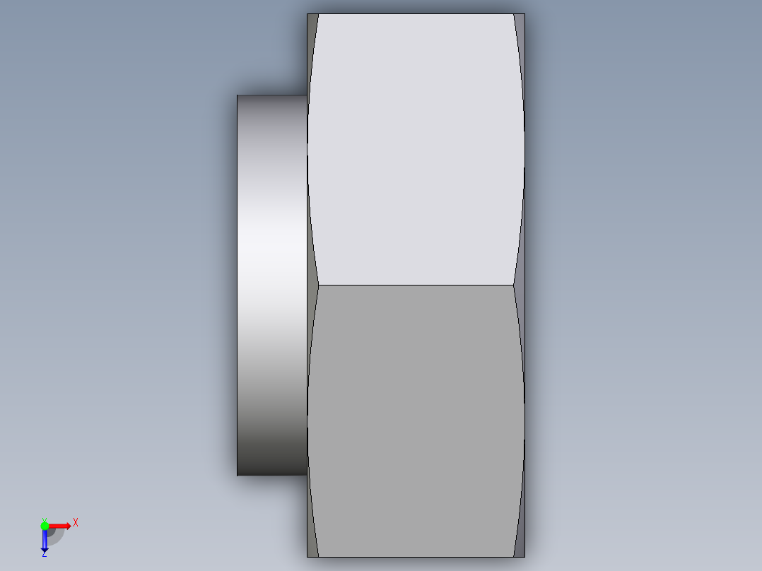 卡套式工业通用硬管接头EO_Blanking_plug_with_nut_for_cones_VKAM42LCF俯视图