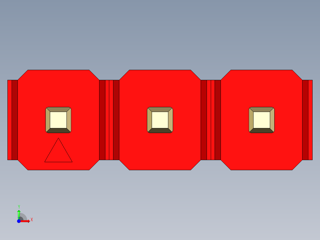 彩色公头100mil（2.54mm）系列-DS1021_red_1x03p_100mil_Type19_rev1.0前视图