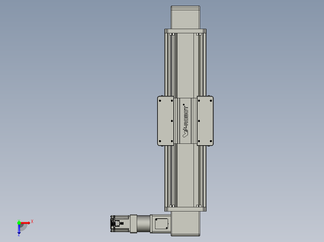威洛博直线电机模组EB20-L224-S550-R-ZP75-MS3-5K俯视图