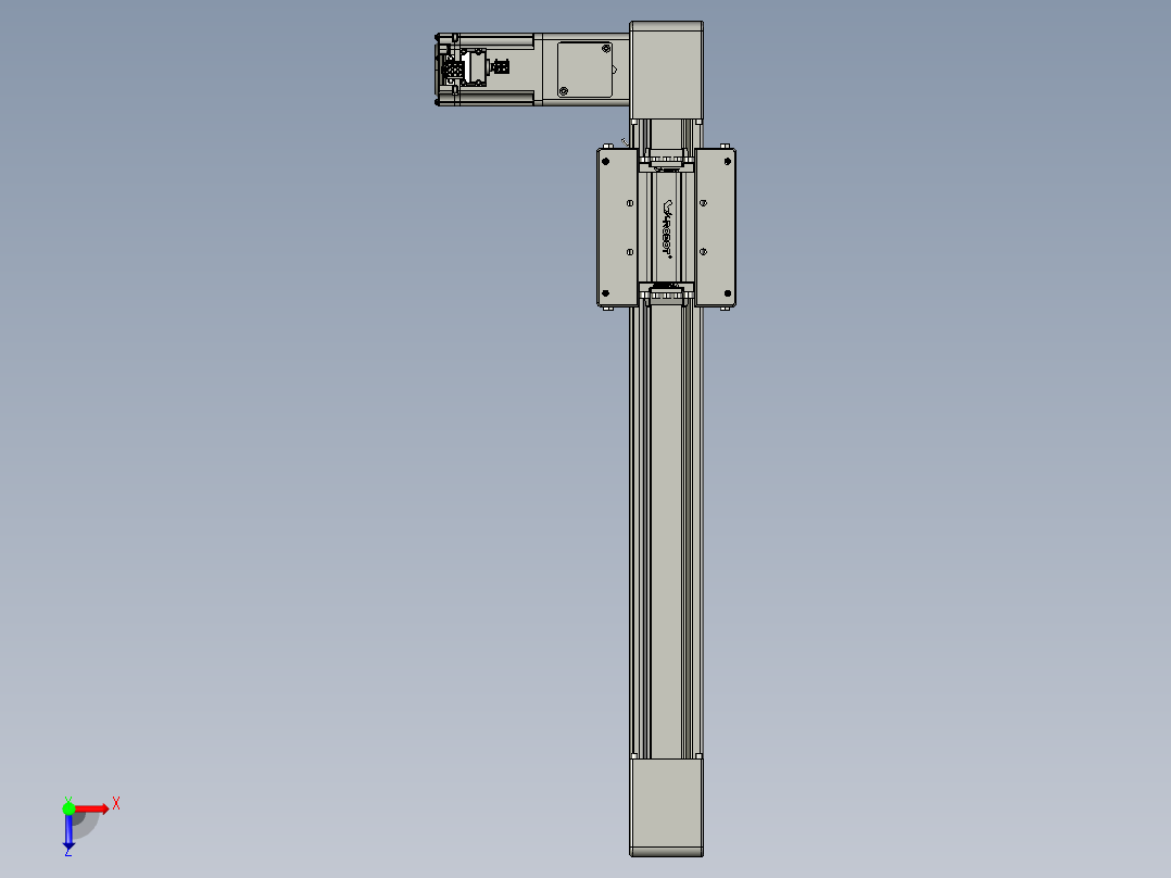 威洛博直线电机模组EB6-L140-S350-L-P40-MS3俯视图