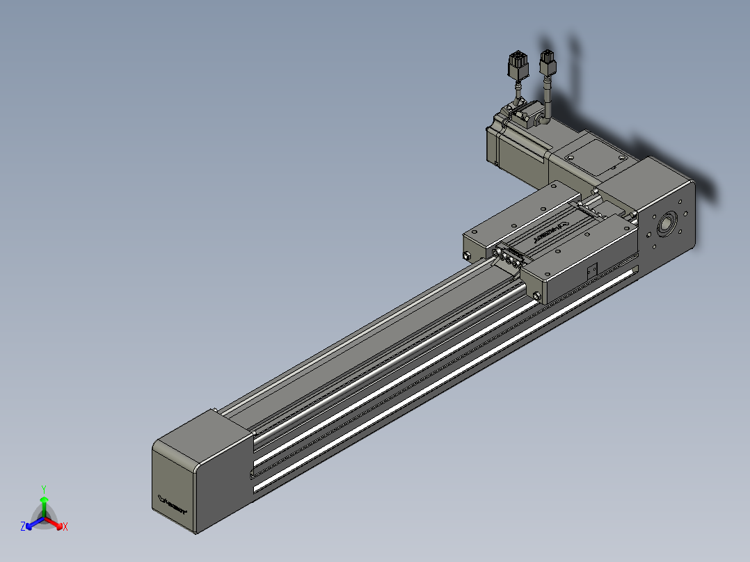 威洛博直线电机模组EB6-L140-S350-L-P40-MS3正等轴测图
