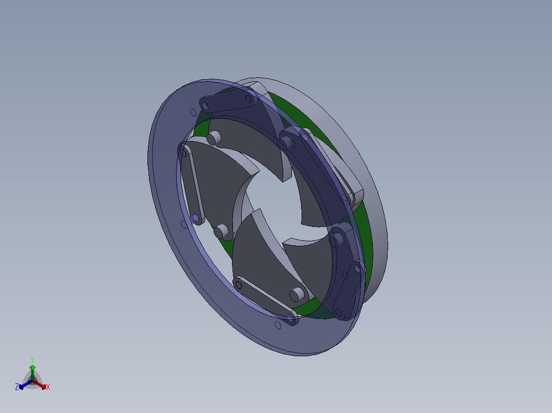 虹膜机构6正等轴测图