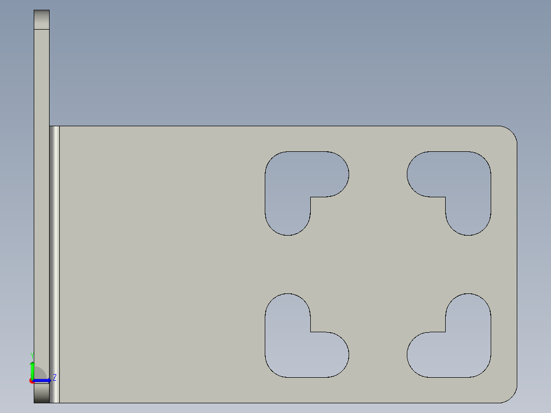 基恩士CZ-60_bracket1_kc图纸模型左视图