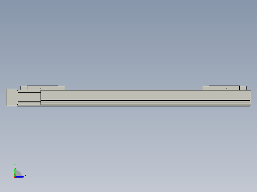 直线模组LHC17-S900-L设计图纸左视图