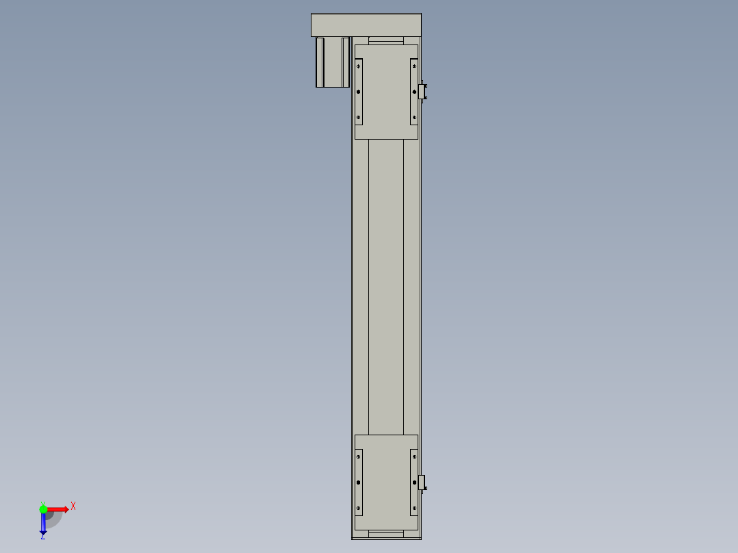 直线模组LHC17-S900-L设计图纸俯视图